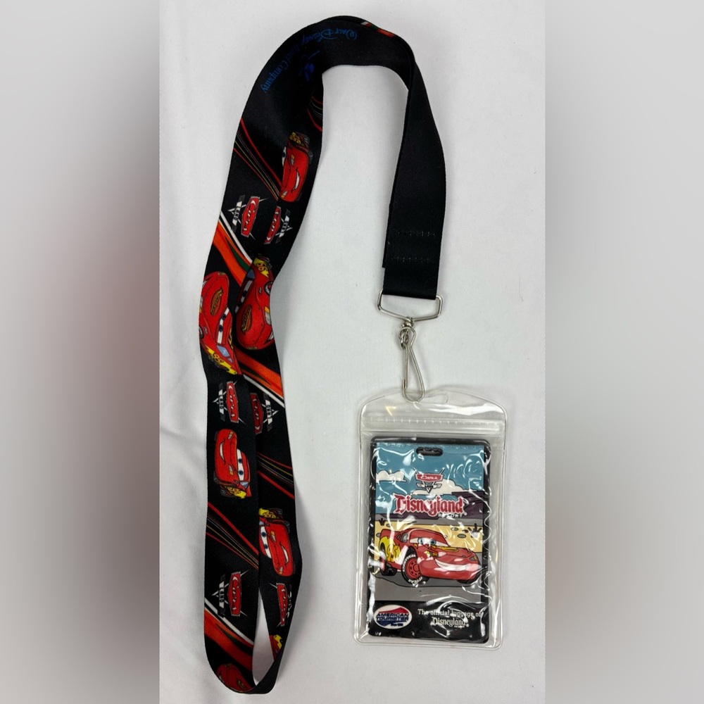 American Tourister Disneyland Parks Cars Land ID Badge Lanyard Mcqueen